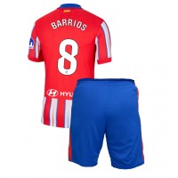 Atletico Madrid Pablo Barrios #8 Fußballbekleidung Heimtrikot Kinder 2024-25 Kurzarm (+ kurze hosen)